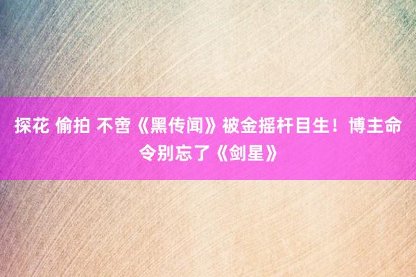 探花 偷拍 不啻《黑传闻》被金摇杆目生！博主命令别忘了《剑星》