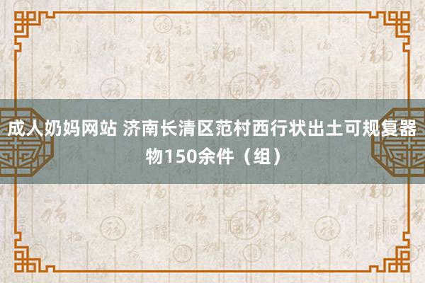 成人奶妈网站 济南长清区范村西行状出土可规复器物150余件（组）