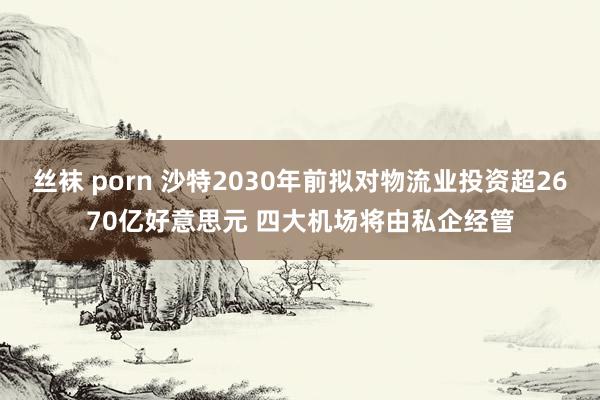 丝袜 porn 沙特2030年前拟对物流业投资超2670亿好意思元 四大机场将由私企经管