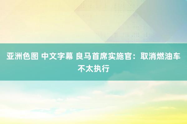 亚洲色图 中文字幕 良马首席实施官：取消燃油车不太执行