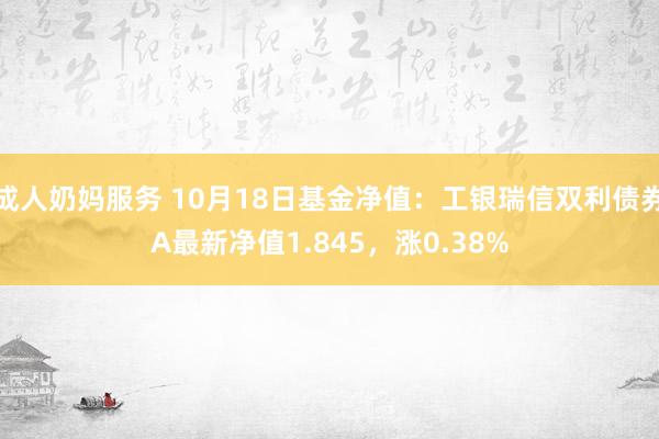 成人奶妈服务 10月18日基金净值：工银瑞信双利债券A最新净值1.845，涨0.38%