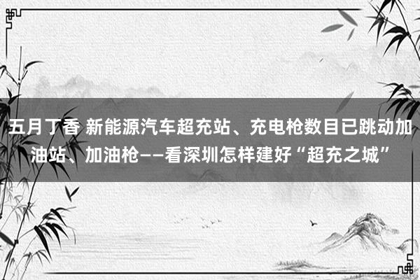 五月丁香 新能源汽车超充站、充电枪数目已跳动加油站、加油枪——看深圳怎样建好“超充之城”