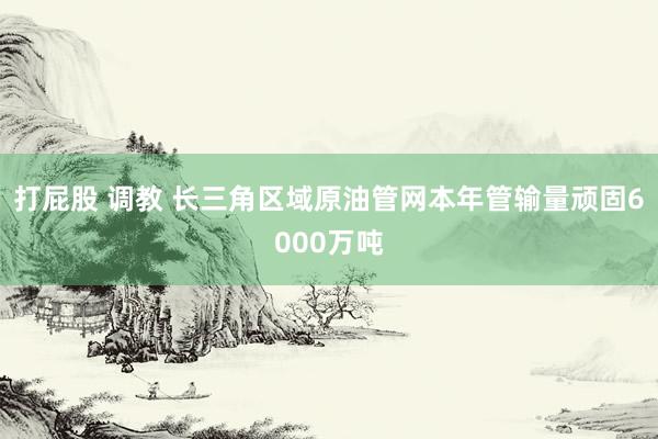 打屁股 调教 长三角区域原油管网本年管输量顽固6000万吨