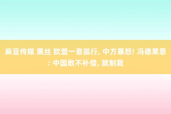 麻豆传媒 黑丝 欧盟一意孤行， 中方暴怒! 冯德莱恩: 中国敢不补偿， 就制裁