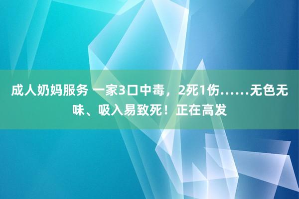 成人奶妈服务 一家3口中毒，2死1伤……无色无味、吸入易致死！正在高发