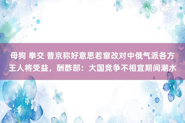 母狗 拳交 普京称好意思若窜改对中俄气派各方王人将受益，酬酢部：大国竞争不相宜期间潮水