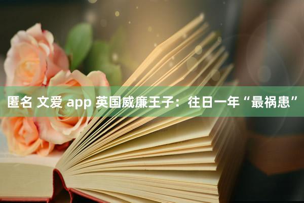 匿名 文爱 app 英国威廉王子：往日一年“最祸患”