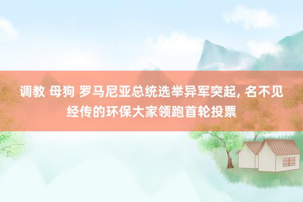 调教 母狗 罗马尼亚总统选举异军突起， 名不见经传的环保大家领跑首轮投票