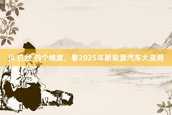 jk 白丝 四个维度，看2025年新能源汽车大变局