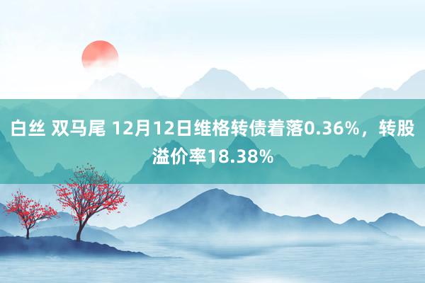 白丝 双马尾 12月12日维格转债着落0.36%，转股溢价率18.38%