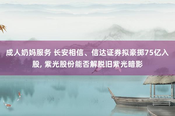 成人奶妈服务 长安相信、信达证券拟豪掷75亿入股， 紫光股份能否解脱旧紫光暗影