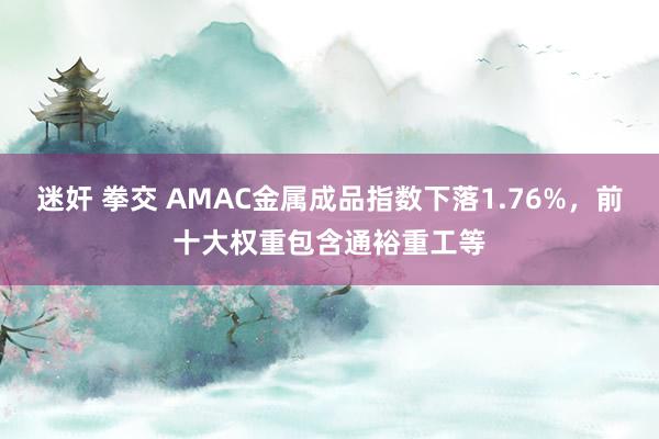 迷奸 拳交 AMAC金属成品指数下落1.76%，前十大权重包含通裕重工等